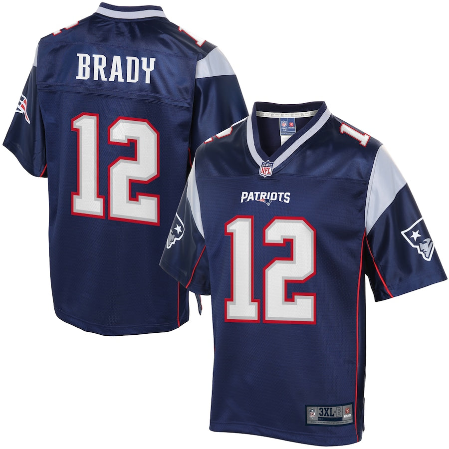 New England Patriots S Tom Brady Big Tall NFL jersey front view