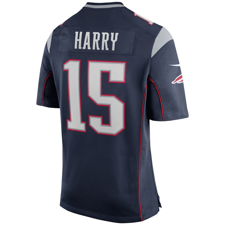 New England Patriots Nkeal Harry NFL jersey front view