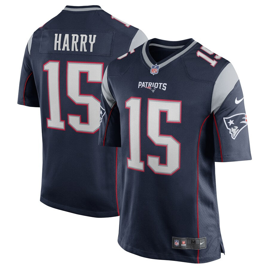 New England Patriots Nkeal Harry NFL jersey front view