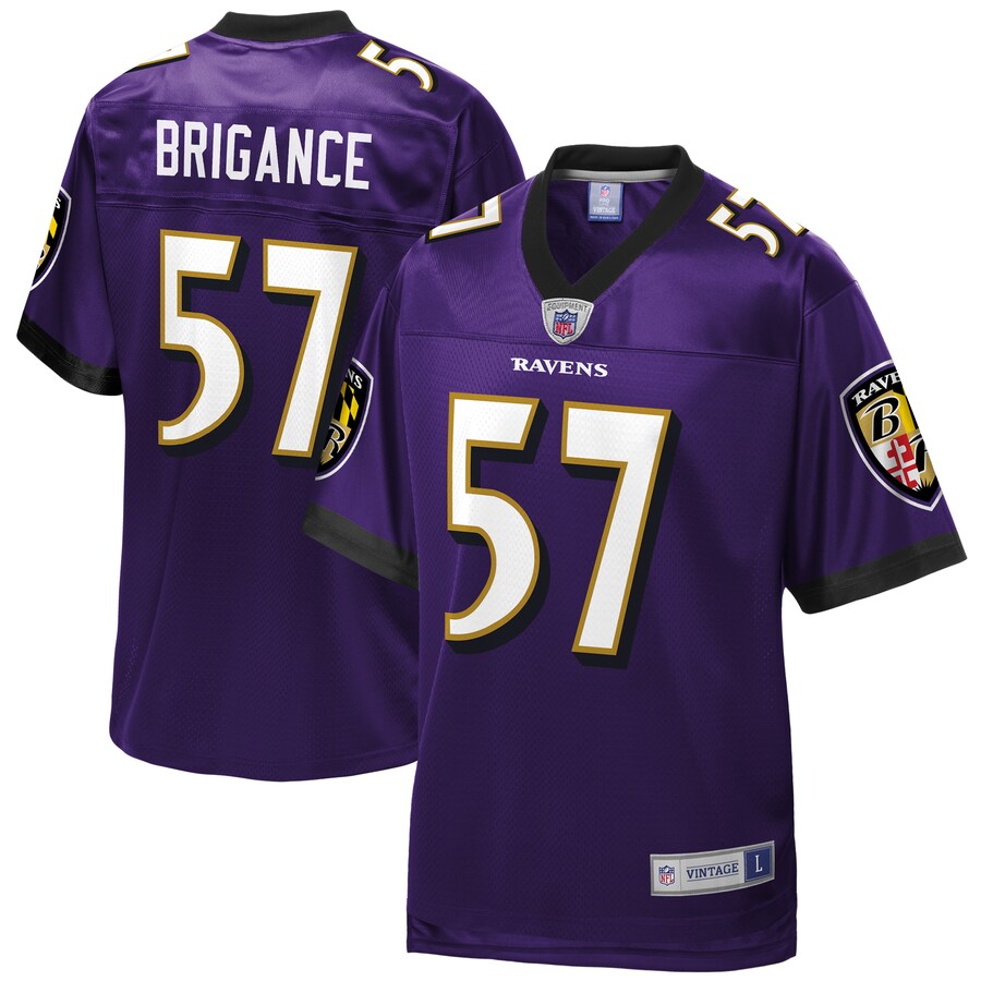 Baltimore Ravens Oj Brigance NFL jersey front view