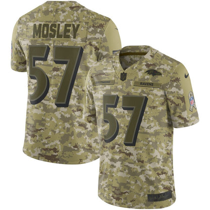 Baltimore Ravens Cj Mosley Camo Salute To NFL jersey front view