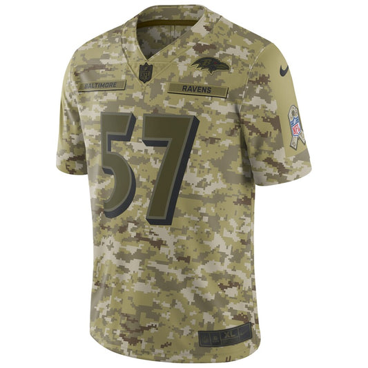 Baltimore Ravens Cj Mosley Camo Salute To NFL jersey front view