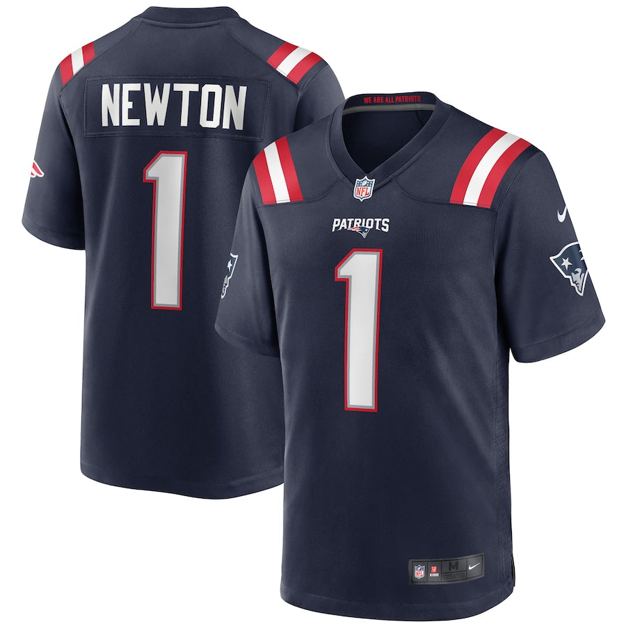 New England Patriots Cam Newton NFL jersey front view