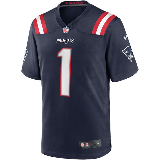 New England Patriots Cam Newton NFL jersey front view