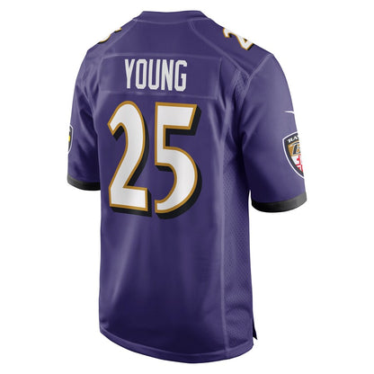 Baltimore Ravens Tavon Young NFL jersey front view