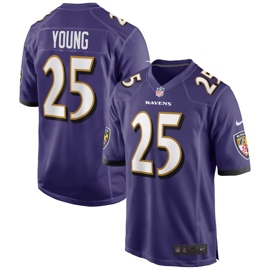 Baltimore Ravens Tavon Young NFL jersey front view
