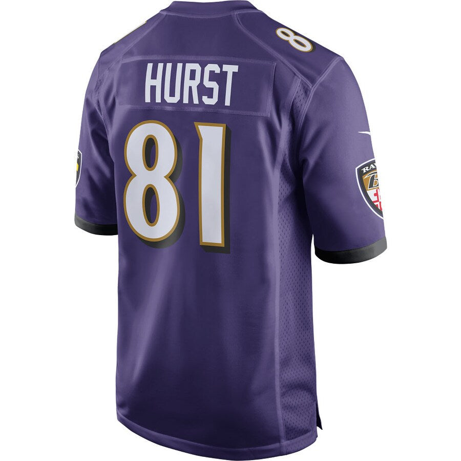Baltimore Ravens Hayden Hurst NFL jersey front view