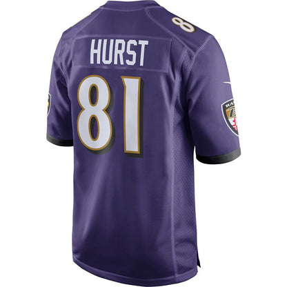Baltimore Ravens Hayden Hurst NFL jersey front view