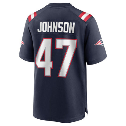 New England Patriots Jakob Johnson NFL jersey front view