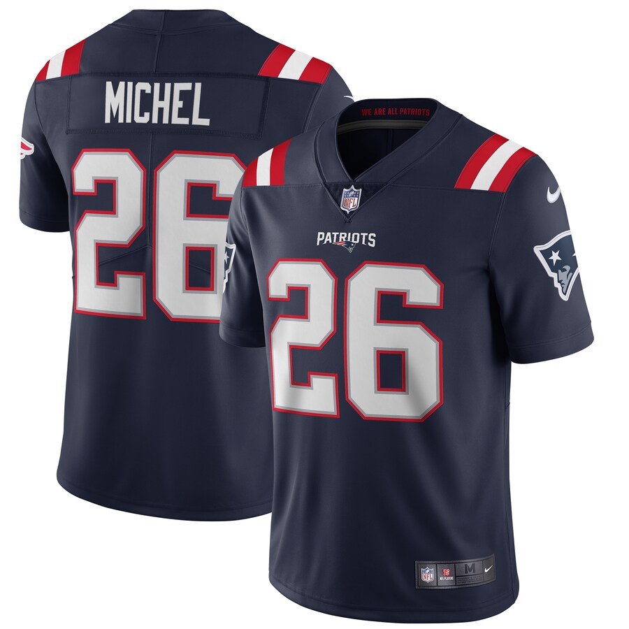 New England Patriots Sony Michel NFL jersey front view