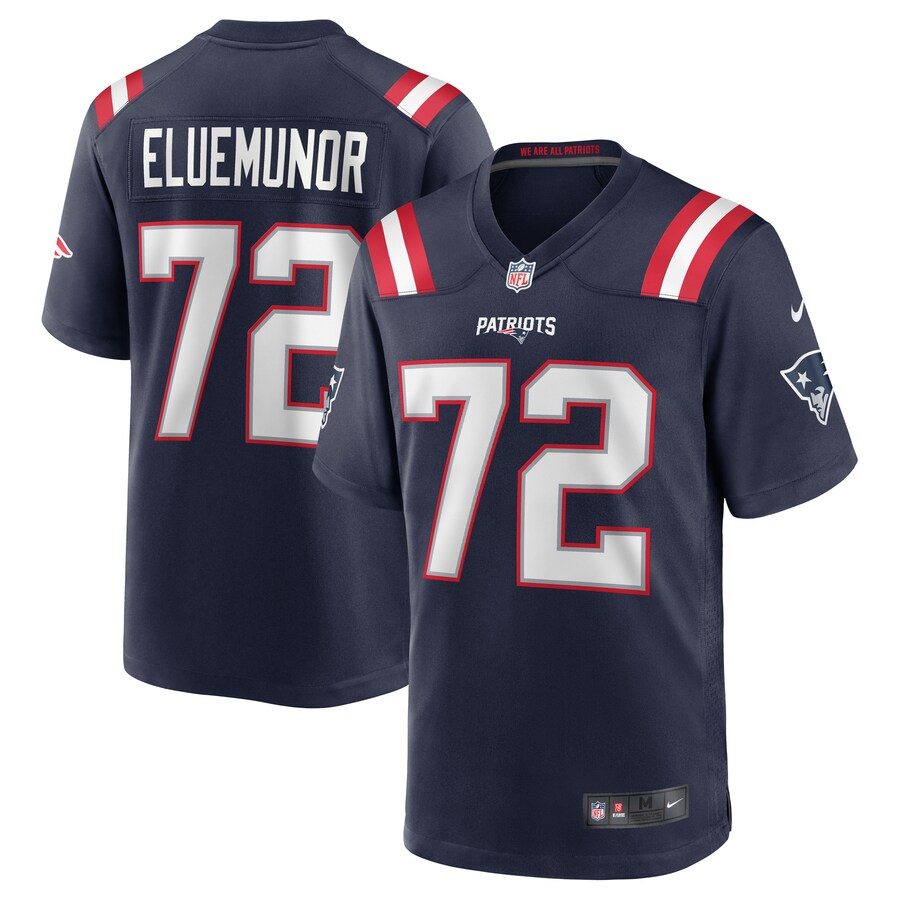 New England Patriots Jermaine Eluemunor NFL jersey front view