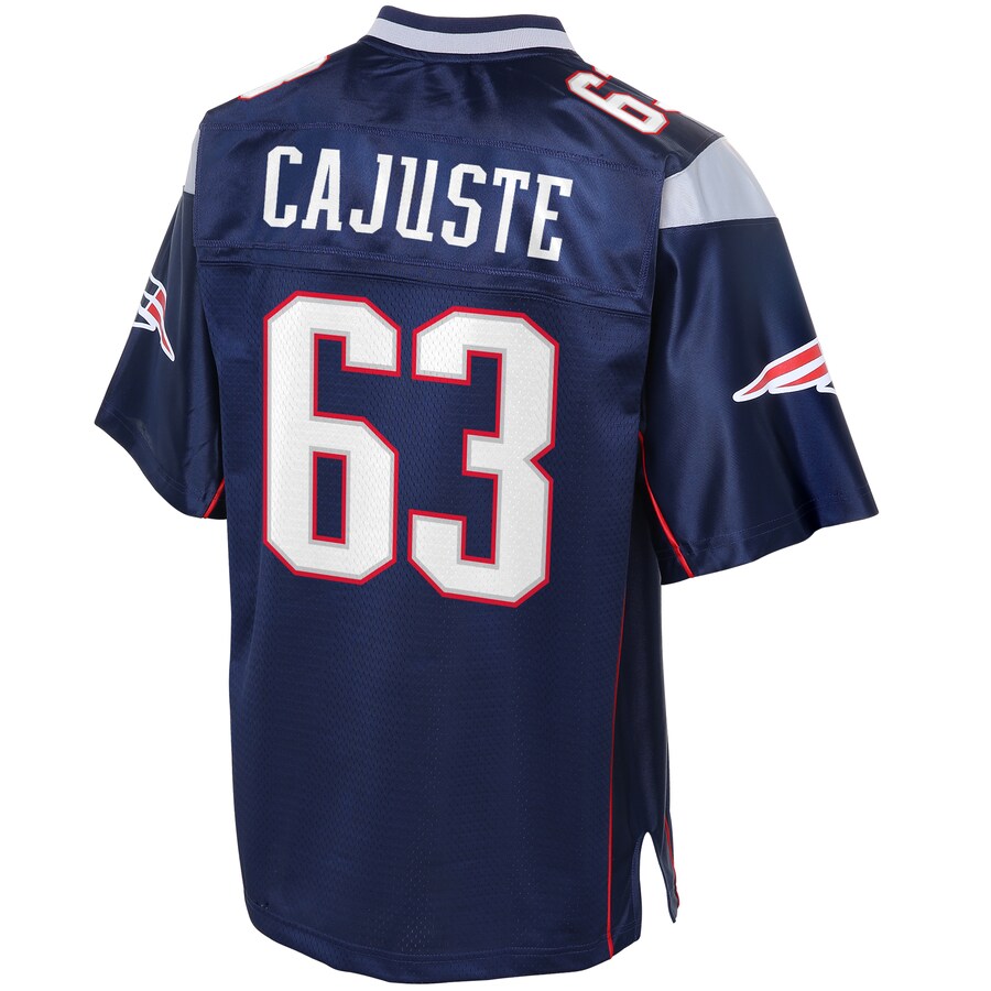 New England Patriots Yodny Cajuste Big Tall NFL jersey front view
