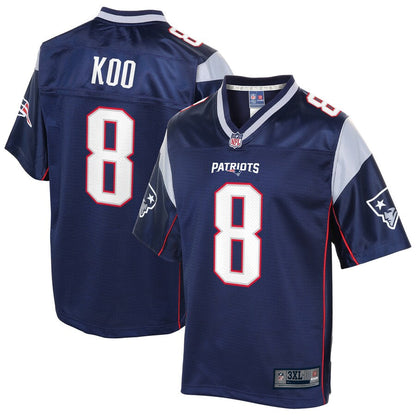 New England Patriots Younghoe Koo Big Tall NFL jersey front view