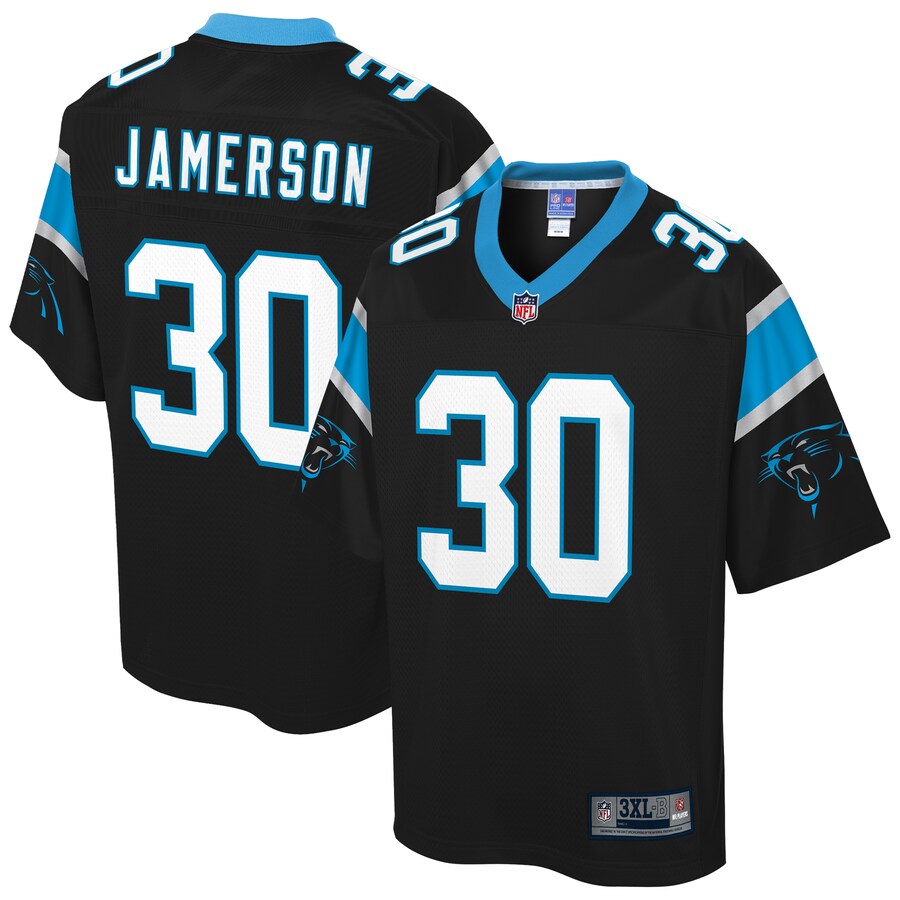 Carolina Panthers Natrell Jamerson Big Tall NFL jersey front view