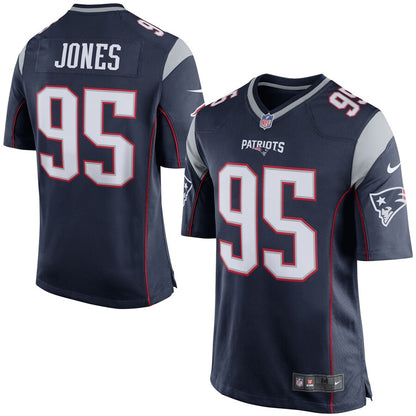 New England Patriots Chandler Jones Bluesilver NFL jersey front view
