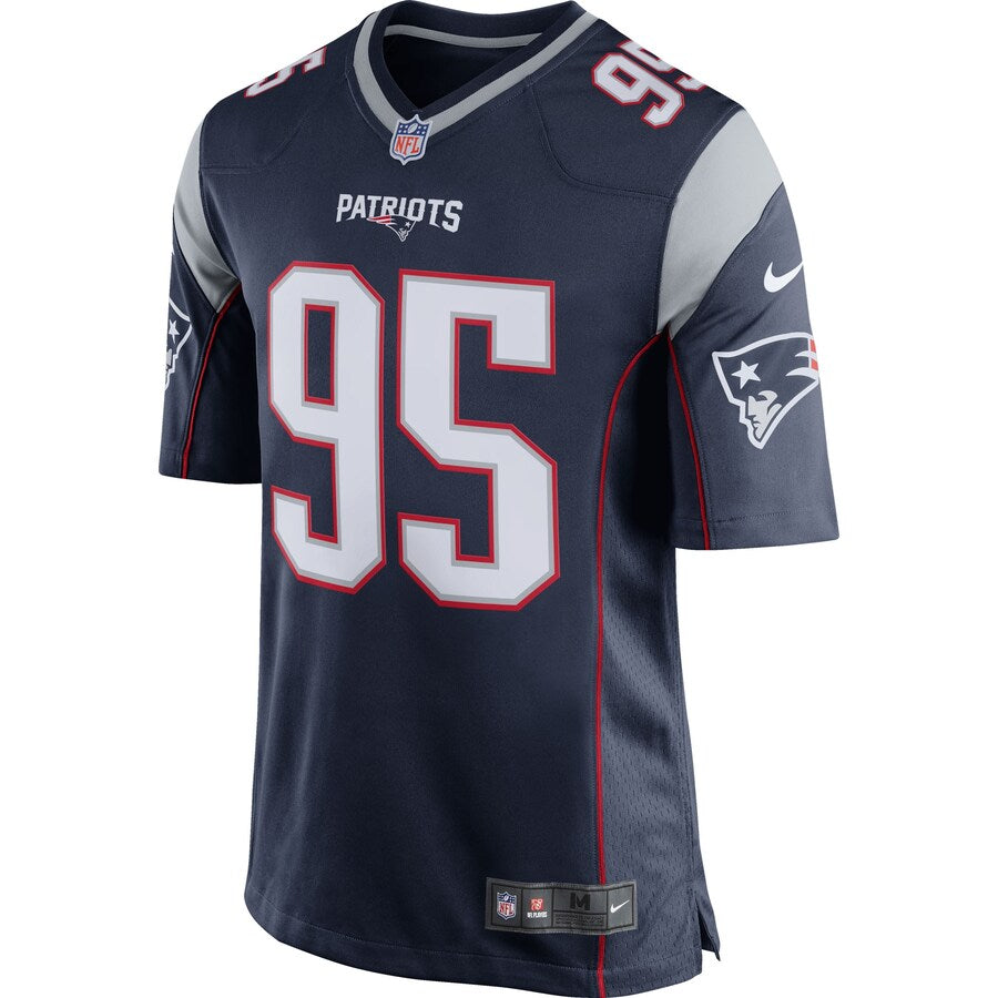 New England Patriots Chandler Jones Bluesilver NFL jersey front view