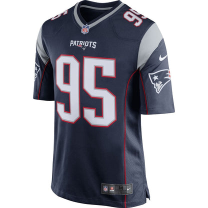 New England Patriots Chandler Jones Bluesilver NFL jersey front view