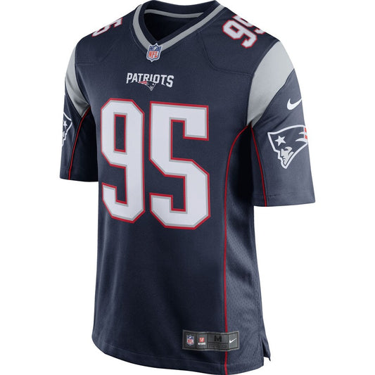New England Patriots Chandler Jones Bluesilver NFL jersey front view
