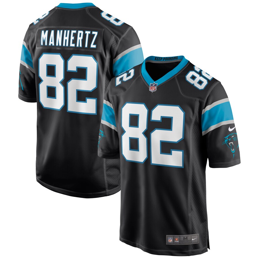 Carolina Panthers Chris Manhertz NFL jersey front view