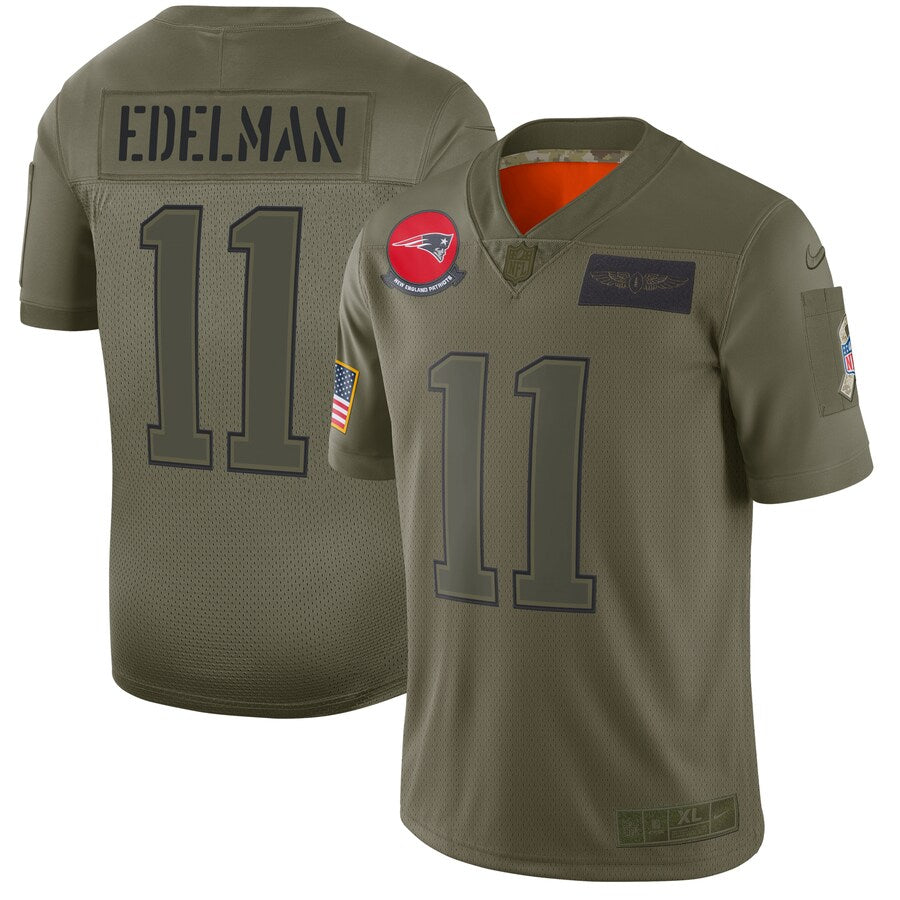 New England Patriots Julian Edelman Salute To Service NFL jersey front view