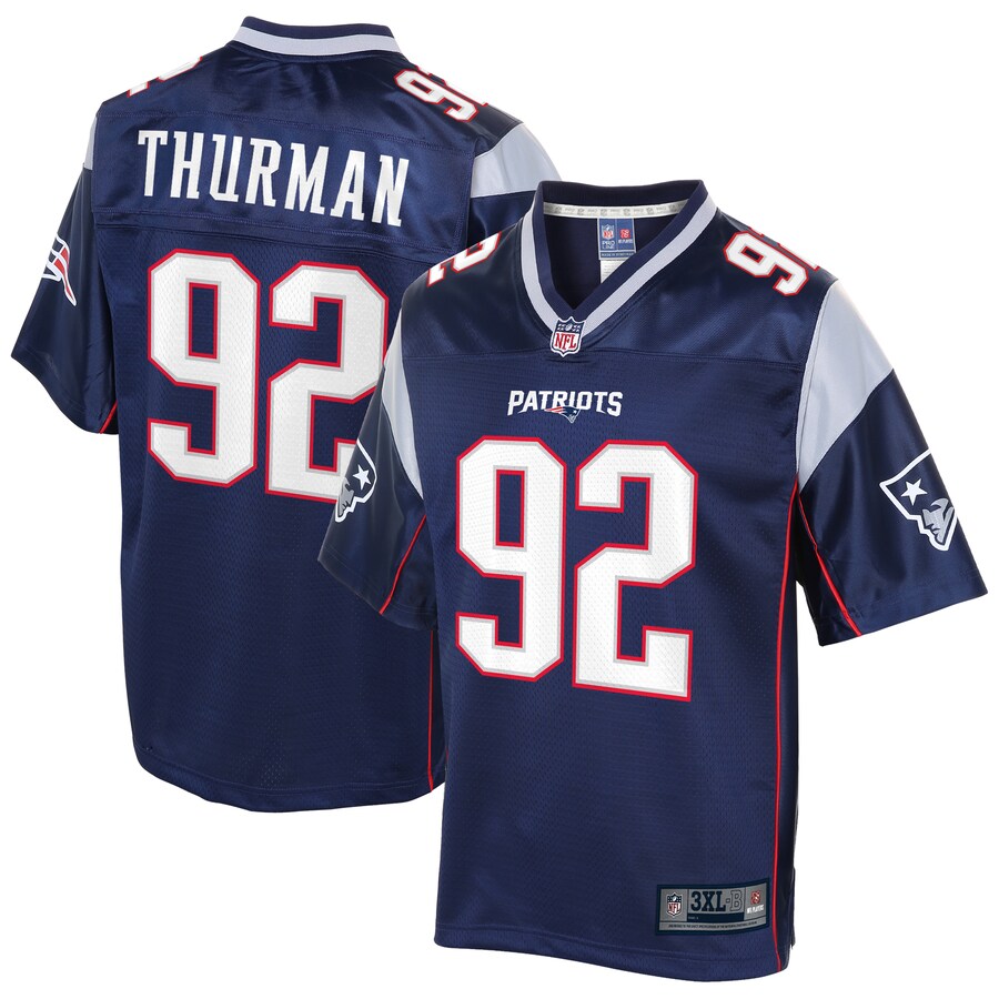 New England Patriots Nick Thurman Big Tall NFL jersey front view