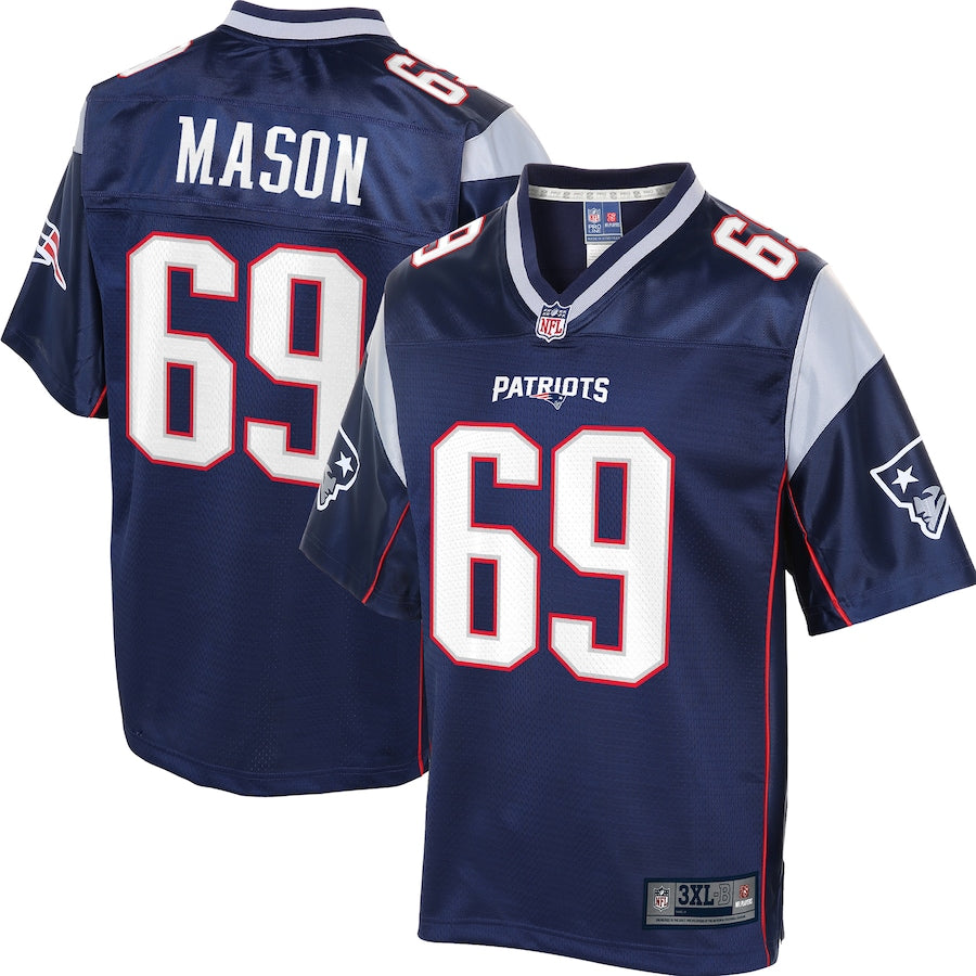New England Patriots Shaq Mason Big Tall NFL jersey front view