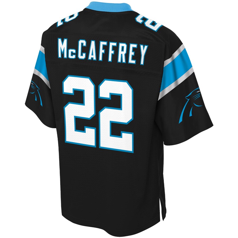 Carolina Panthers Christian Mccaffrey Logo NFL jersey front view