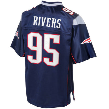New England Patriots Derek Rivers Big Tall NFL jersey front view