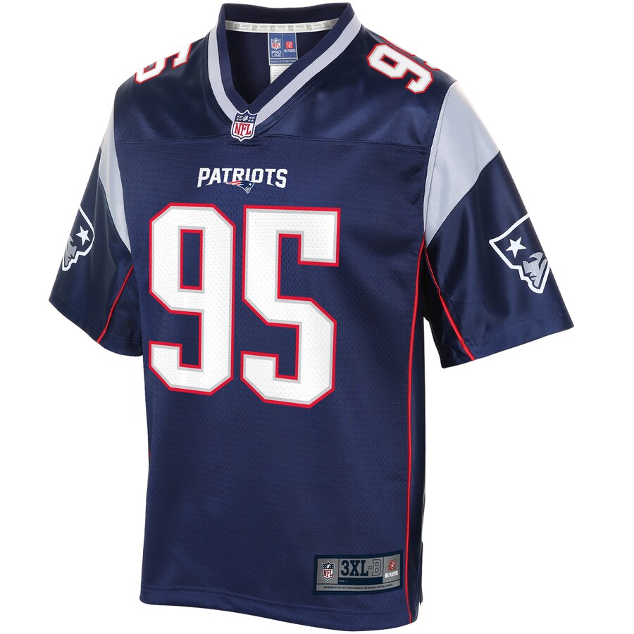 New England Patriots Derek Rivers Big Tall NFL jersey front view