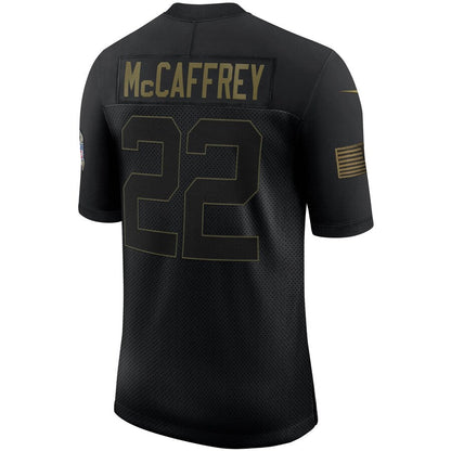 Carolina Panthers Christian Mccaffrey Salute To Service NFL jersey front view