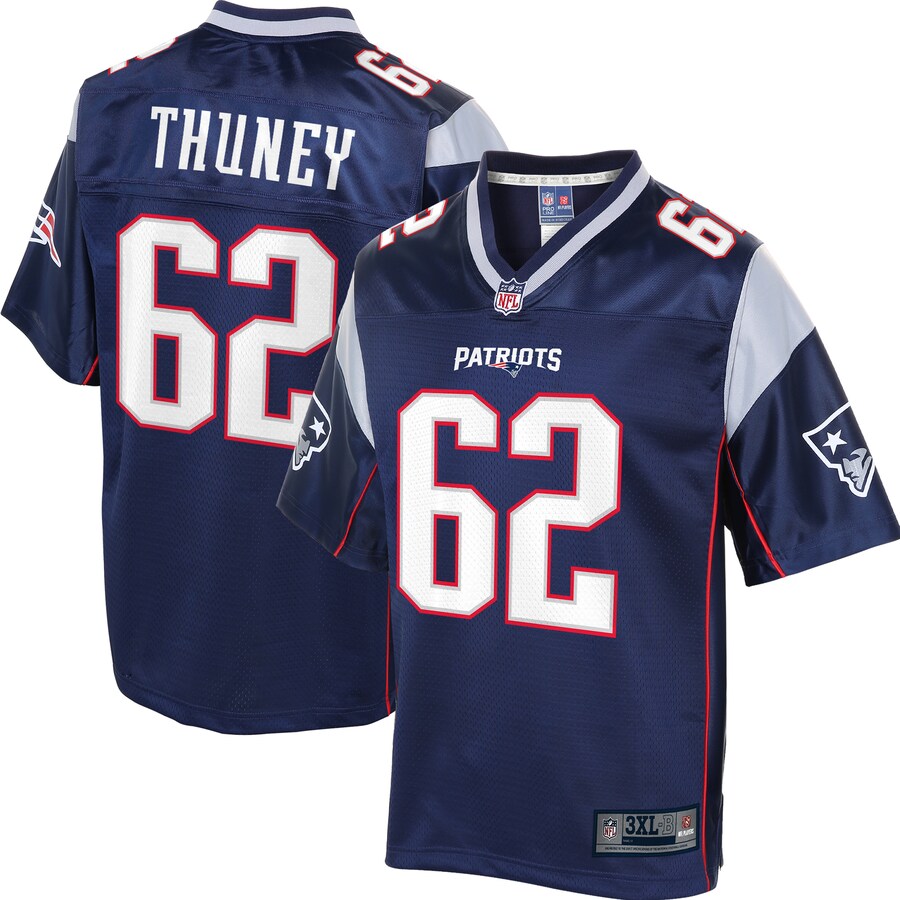 New England Patriots Joe Thuney Big Tall NFL jersey front view