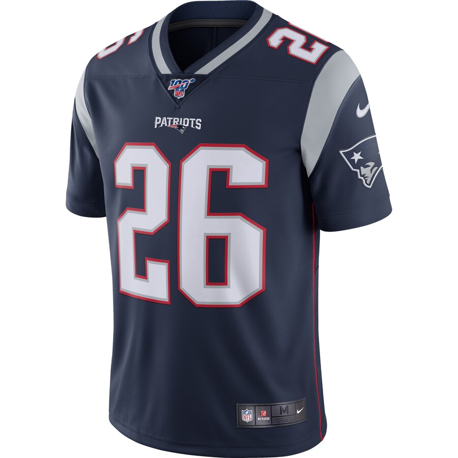 New England Patriots Sony Michel 100 NFL jersey front view