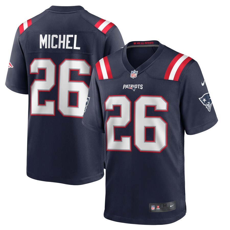 New England Patriots Sony Michel NFL jersey front view