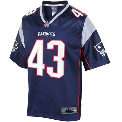 New England Patriots Nate Ebner Big Tall NFL jersey front view