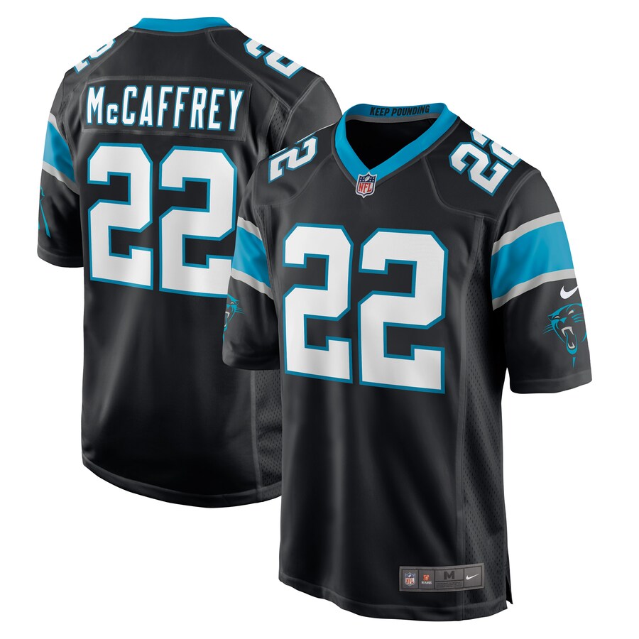 Carolina Panthers Christian Mccaffrey NFL jersey front view
