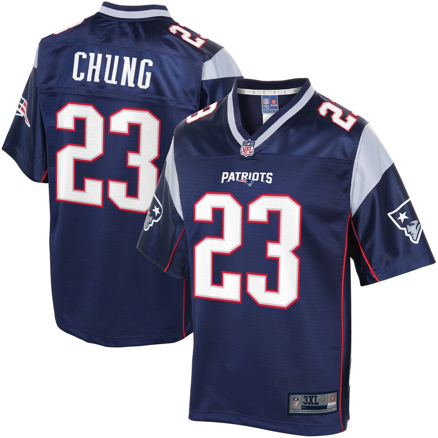 New England Patriots Patrick Chung Big Tall NFL jersey front view
