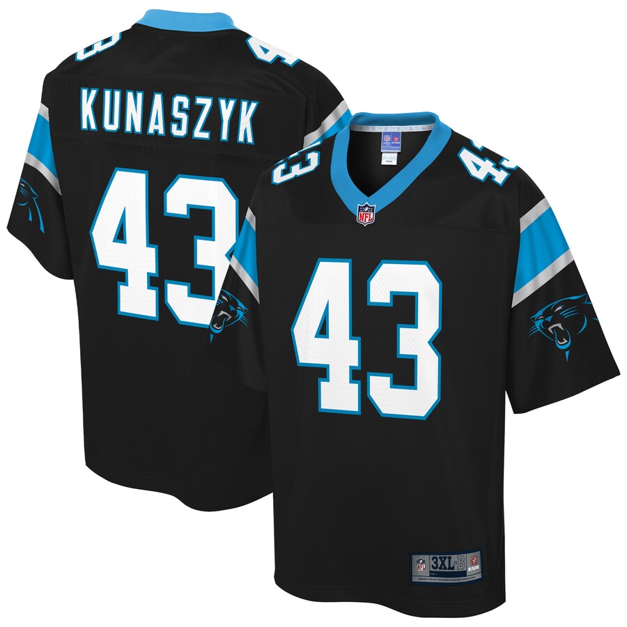 Carolina Panthers Kunaszyk Big Tall NFL jersey front view