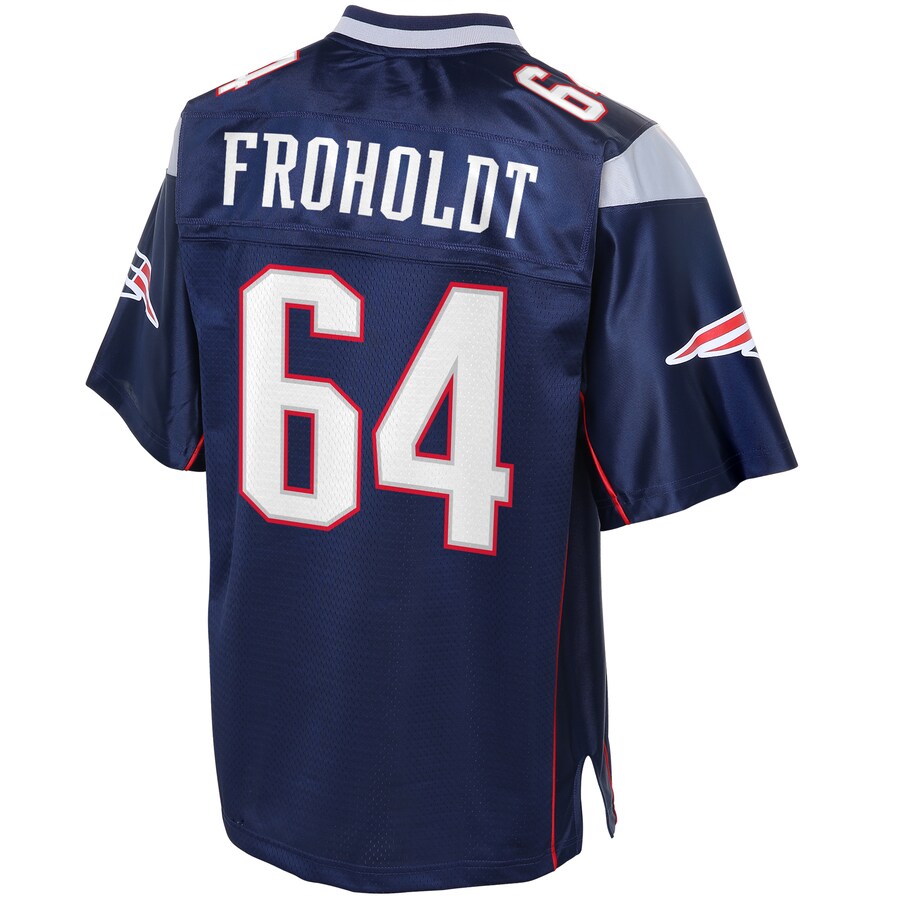 New England Patriots Hjalte Froholdt Big Tall NFL jersey front view
