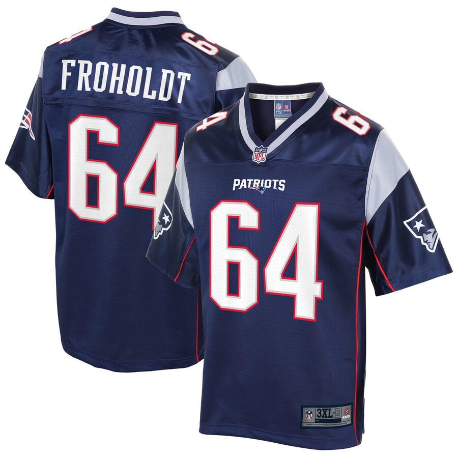 New England Patriots Hjalte Froholdt Big Tall NFL jersey front view