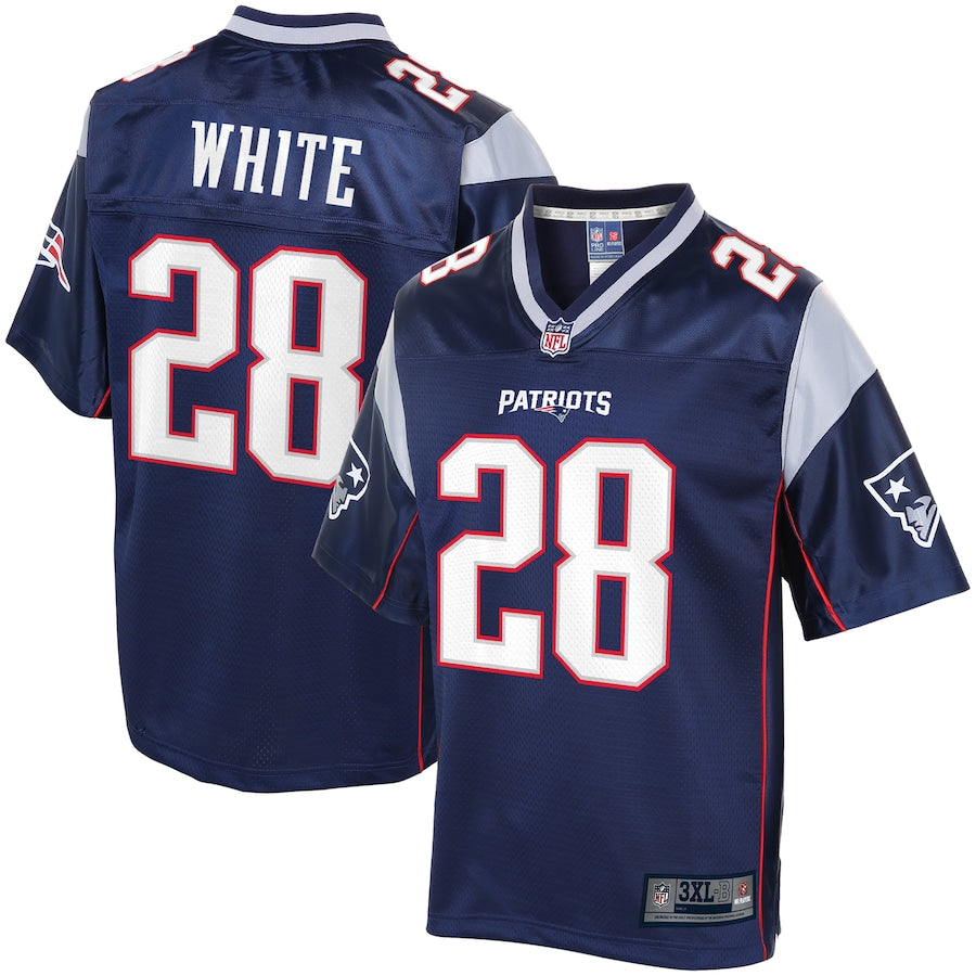 New England Patriots James Big Tall NFL jersey front view
