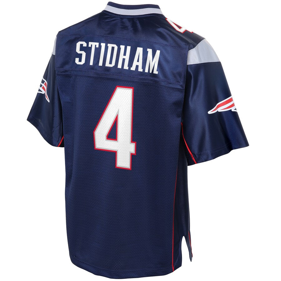 New England Patriots Jarrett Stidham Big Tall NFL jersey front view