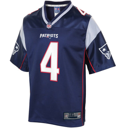 New England Patriots Jarrett Stidham Big Tall NFL jersey front view