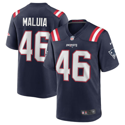 New England Patriots Cassh Maluia NFL jersey front view