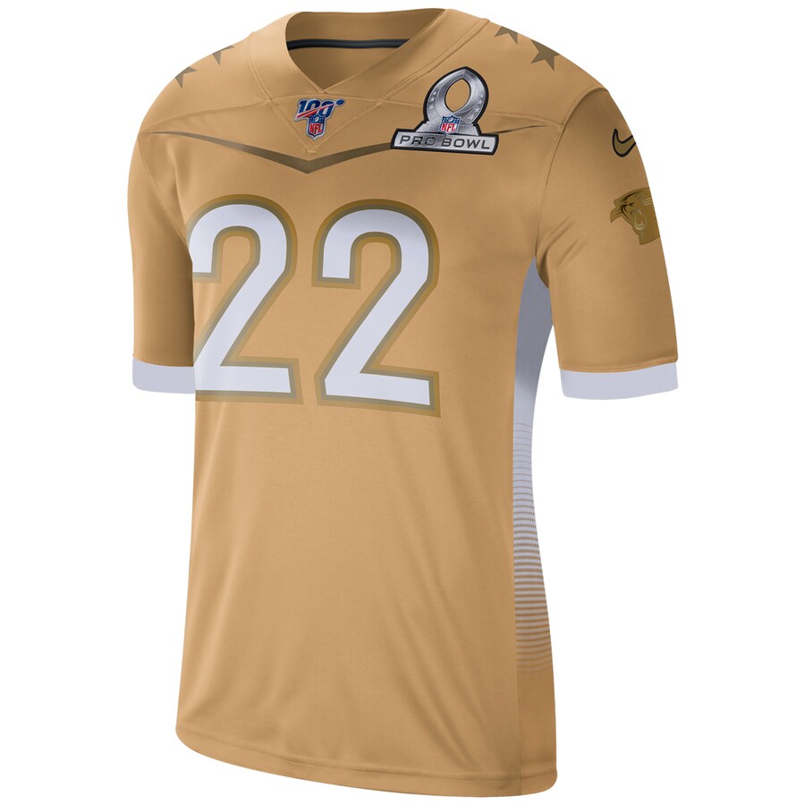 Christian McCaffrey Gold NFC Pro Bowl Game Jersey rtj football 4213
