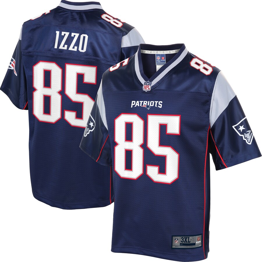NE RI  Pro Line Navy Big Tall Jersey rtj football 4165