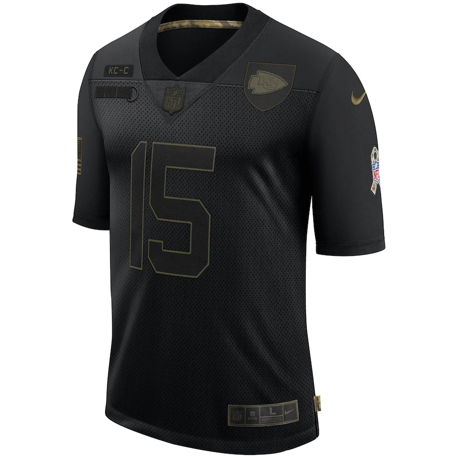 Kansas City Chiefs Patrick Mahomes Salute To Service NFL jersey front view