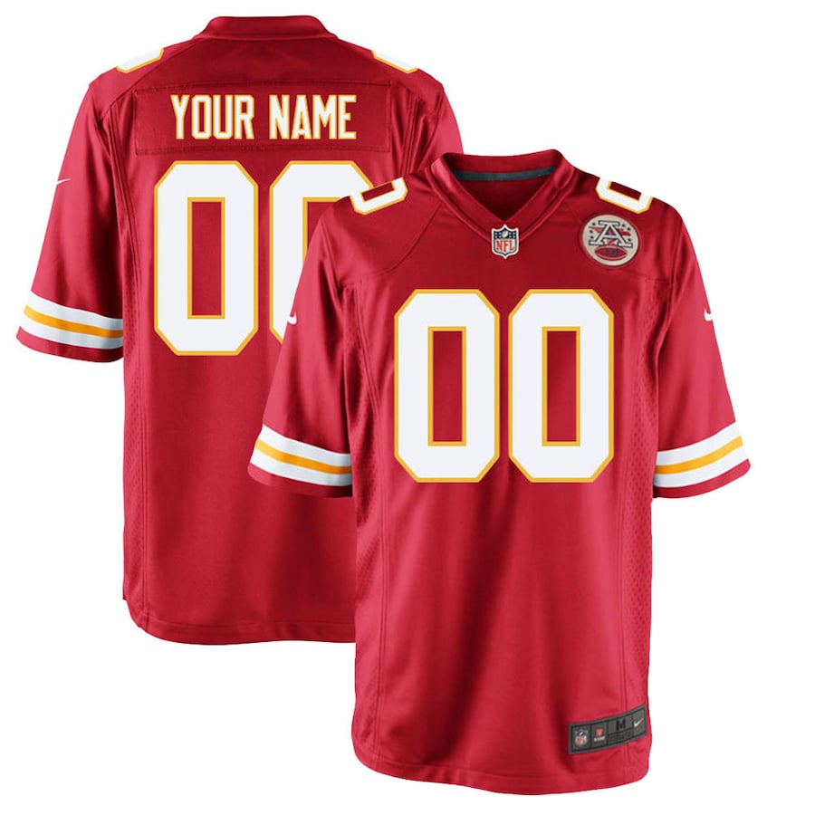 Kansas City Chiefs Customized NFL jersey front view