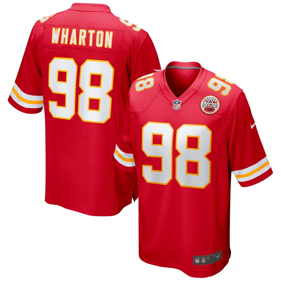 Kansas City Chiefs Tershawn Wharton NFL jersey front view