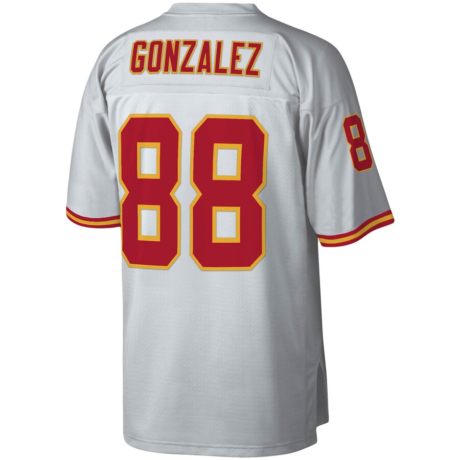 Kansas City Chiefs Tony Gonzalez Platinum 100 Legacy NFL jersey front view