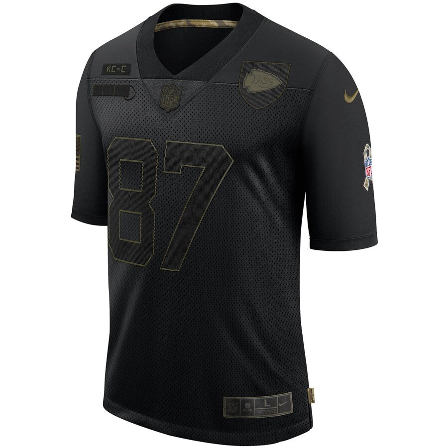 Kansas City Chiefs Travis Kelce Salute To Service NFL jersey front view